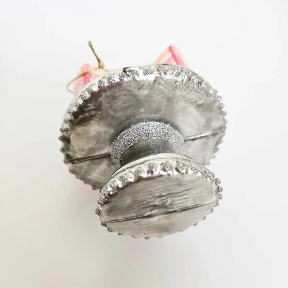 🍰 *Sur La Table*  Pink Layered Dessert Cake Glass Christmas Holiday Ornament.